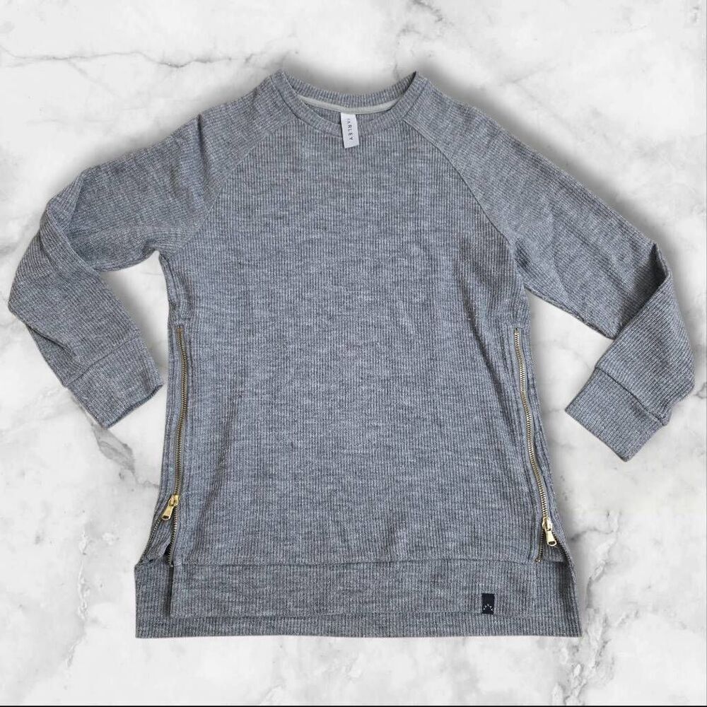 Varley Gold Zipper Gray Long Sleeve Size XS